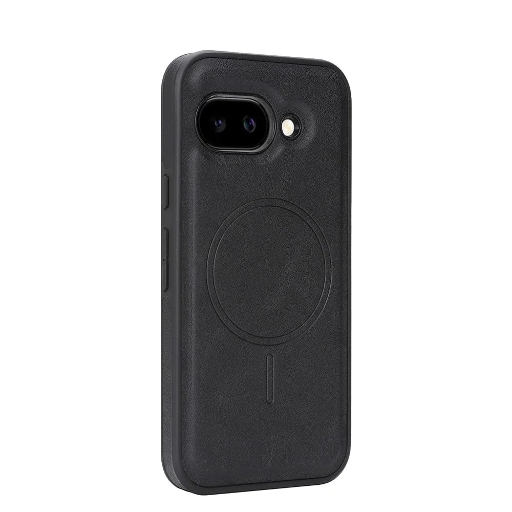 For Google Pixel 9a Magnetic Case Detachable 2 in 1 Leather Wallet Phone Cover - Black - 3