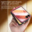 SULADA For Samsung	Galaxy Z Flip8 Case Rhombus Leather+PC Phone Cover with Shoulder Strap - Orange - 4
