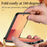 SULADA For Samsung	Galaxy Z Flip8 Case Rhombus Leather+PC Phone Cover with Shoulder Strap - Orange - 5