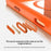 For iPhone 17 Pro Magnetic Case Crystal Clear Acrylic + TPU Scratch-Resistant Back Cover - Orange - 2