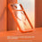 For iPhone 17 Pro Magnetic Case Crystal Clear Acrylic + TPU Scratch-Resistant Back Cover - Orange - 3