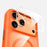 For iPhone 17 Pro Magnetic Case Crystal Clear Acrylic + TPU Scratch-Resistant Back Cover - Orange - 5