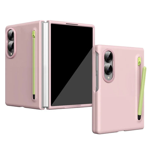For Samsung Galaxy Z Fold8 Case Hard PC Phone Cover with Stylus - Pink - 1