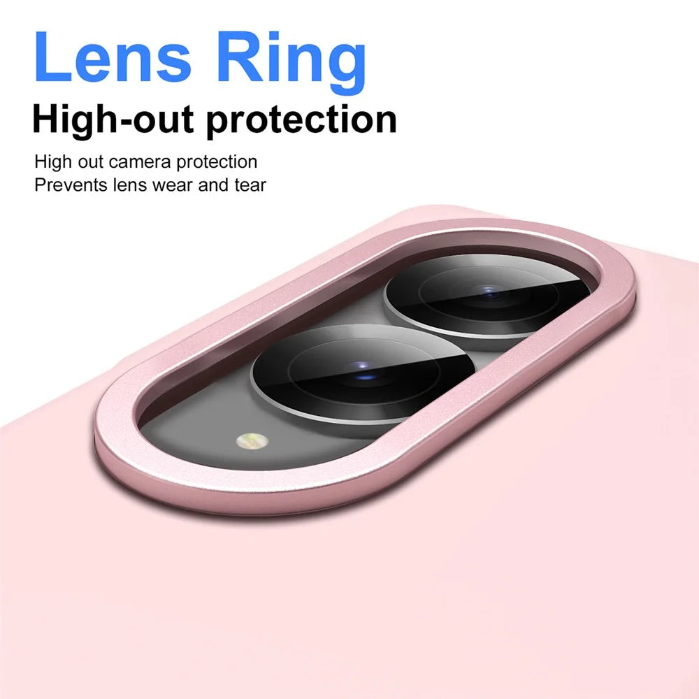 For Samsung Galaxy Z Fold8 Case Hard PC Phone Cover with Stylus - Pink - 4