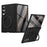 For Samsung Galaxy Z Fold8 Rotary Kickstand PC Phone Cover with Tempered Glass Film / Stylus - Black - 1
