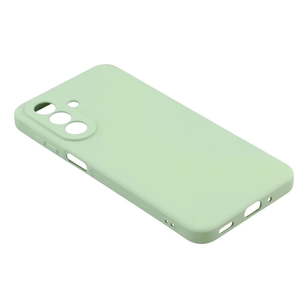 For Samsung Galaxy A27 5G Case TPU Back Soft Anti-Scratch Fiber Lining Phone Cover - Matcha Green - 4