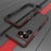 For Sony Xperia 1 VIII Bumper Case Metal Frame Phone Cover with Camera Lens Guard - Black / Red - 1