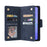 For Samsung Galaxy A27 5G Case Zipper Wallet Rivet Decor Leather Phone Cover with Wrist Strap - Blue - 2