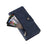 For Samsung Galaxy A27 5G Case Zipper Wallet Rivet Decor Leather Phone Cover with Wrist Strap - Blue - 5