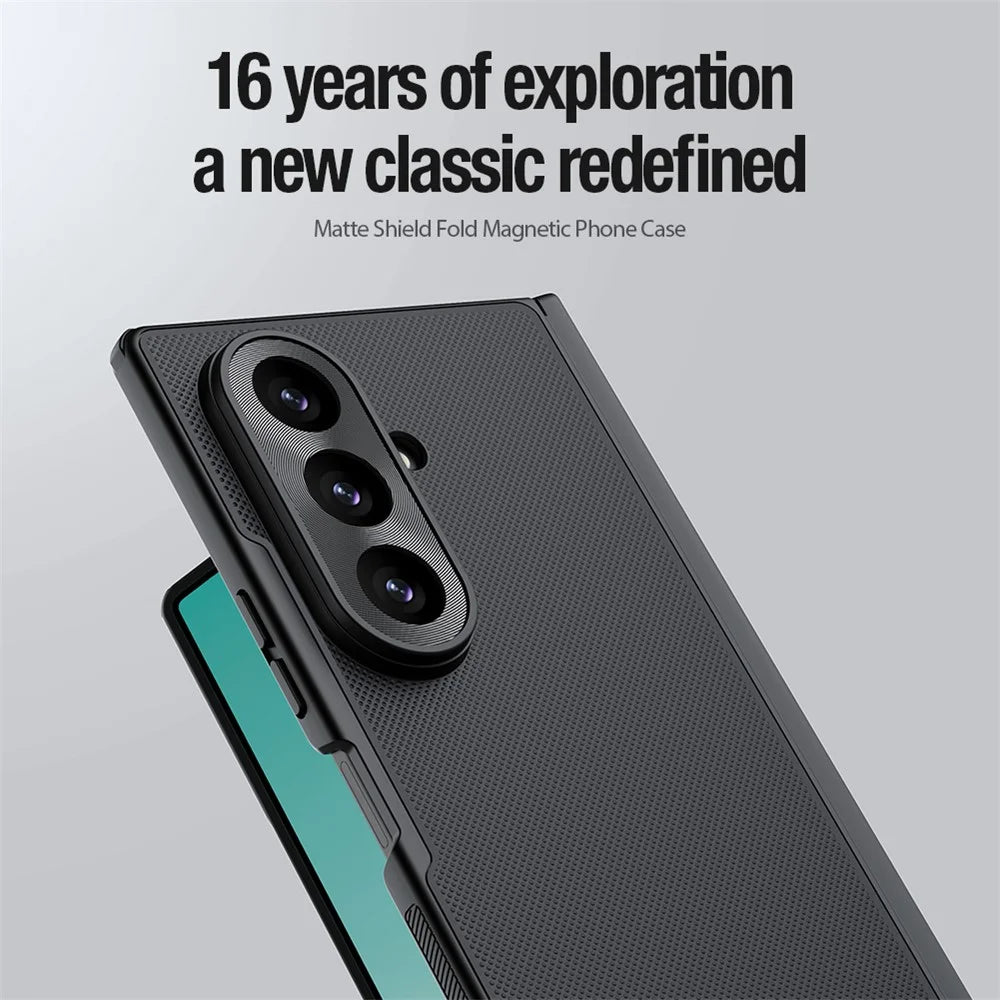 NILLKIN Super Frosted Shield Fold for Samsung Galaxy Z Fold8 Ultra Magnetic Case PC Matte Phone Cover - Black - 6