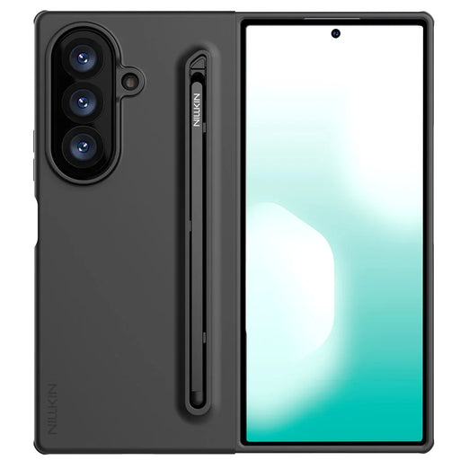 NILLKIN Flex Pure Fold Case for Samsung Galaxy Z Fold8 Ultra Silicone + PC Phone Cover with Stylus Pen - Black - 1