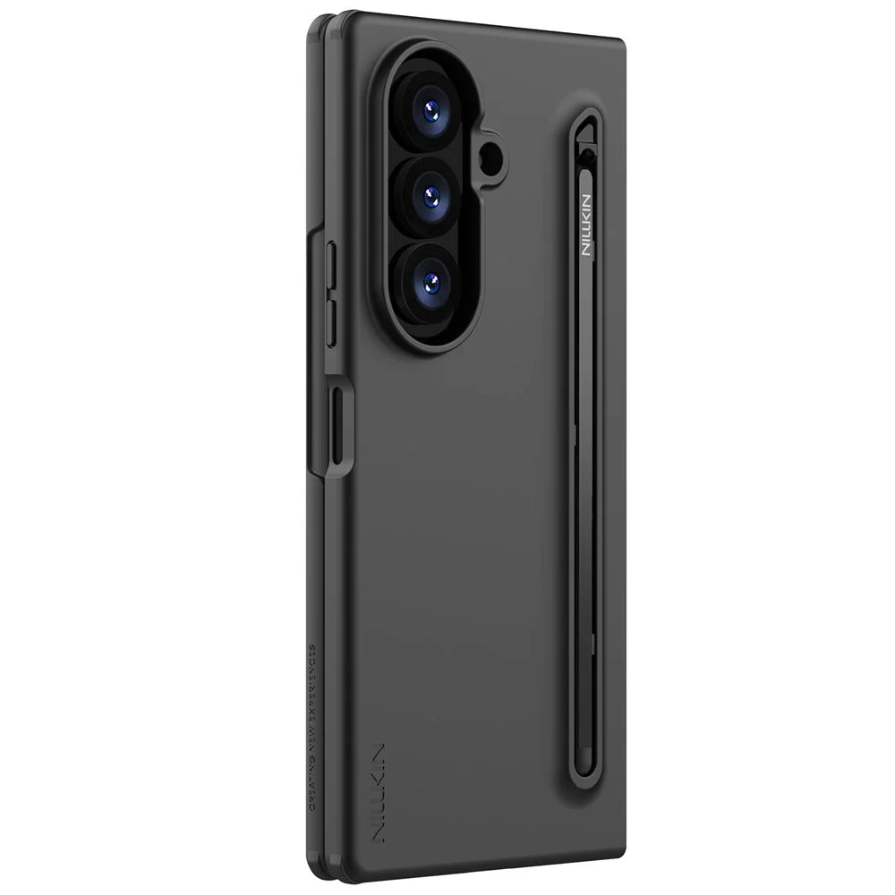 NILLKIN Flex Pure Fold Case for Samsung Galaxy Z Fold8 Ultra Silicone + PC Phone Cover with Stylus Pen - Black - 2