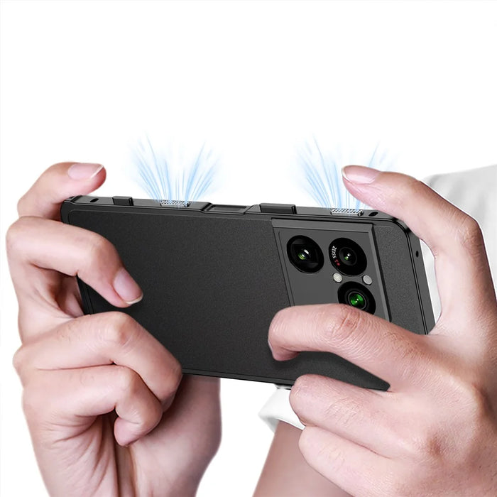 For Sony Xperia 1 VIII Bumper Cases Metal Frame Heat Dissipation Cover with Lens Protector - Black - 2