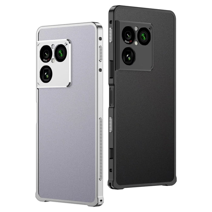 For Sony Xperia 1 VIII Bumper Cases Metal Frame Heat Dissipation Cover with Lens Protector - Black - 4