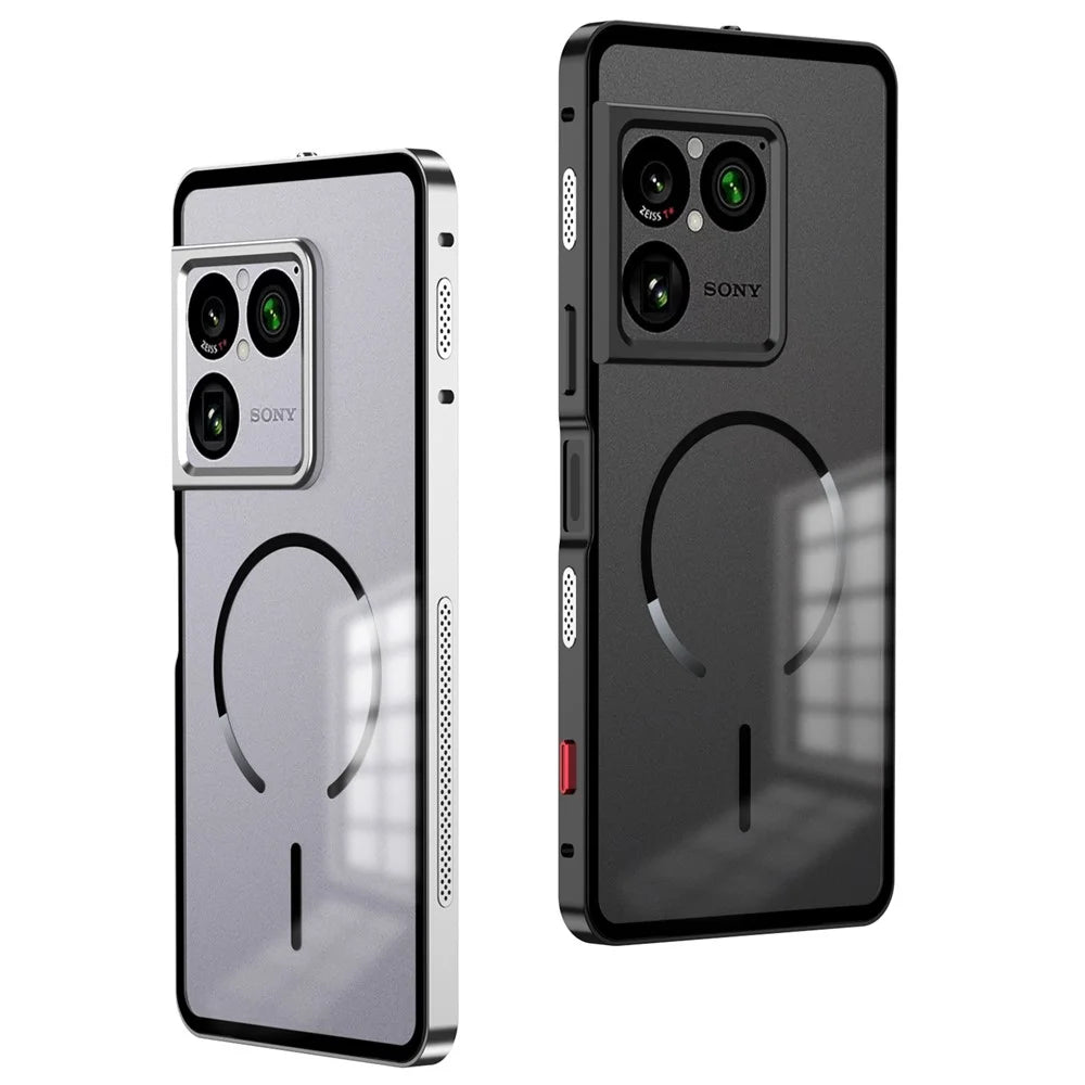 For Sony Xperia 1 VIII Magnetic Case Aluminium Alloy PC Matte Phone Cover Pop-Up Snap Lock - Black - 2