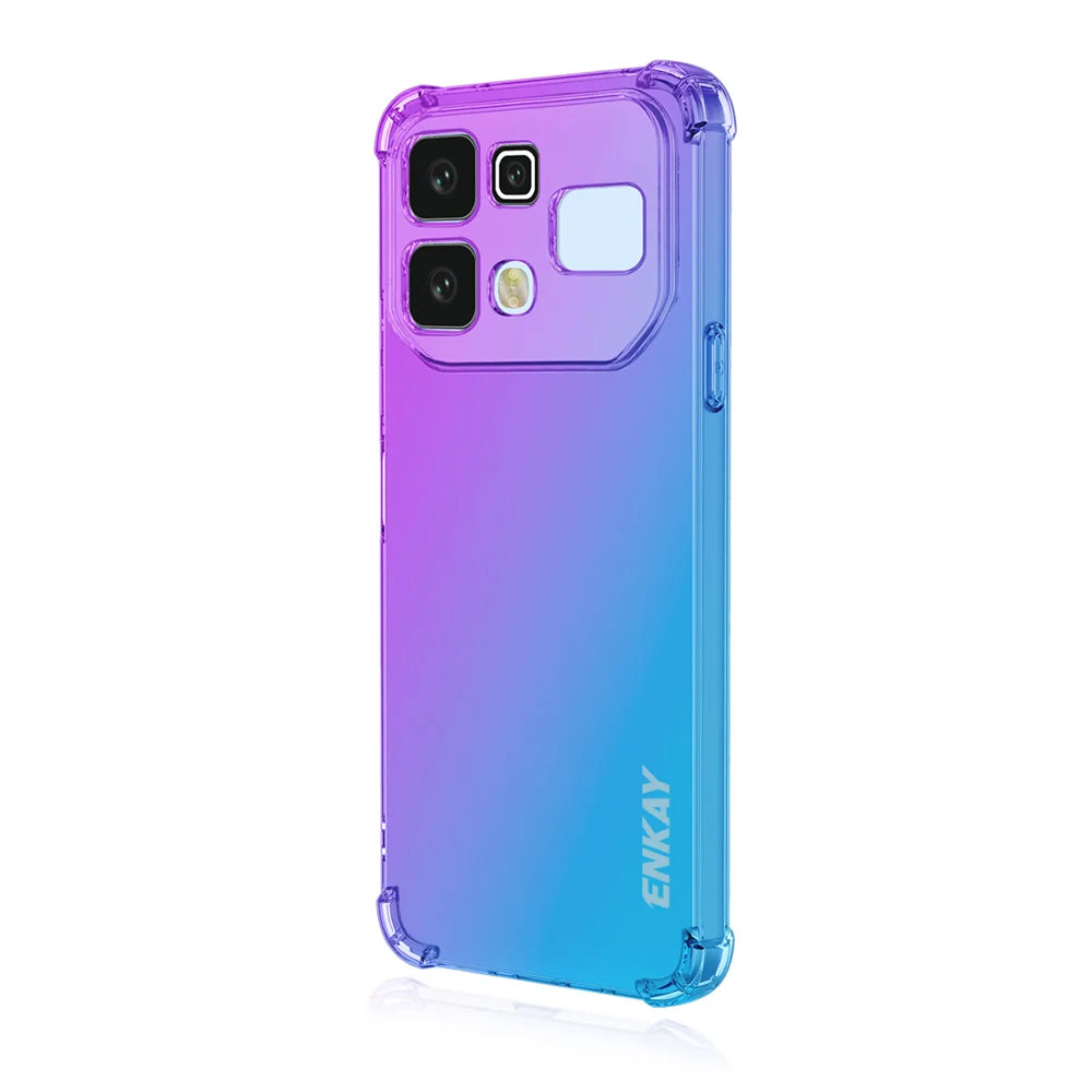 ENKAY for Infinix Note 60 5G / Infinix Note 60 Pro 5G TPU Case  Thickened Four Corner Drop-proof Phone Back Cover - Purple / Blue - 1