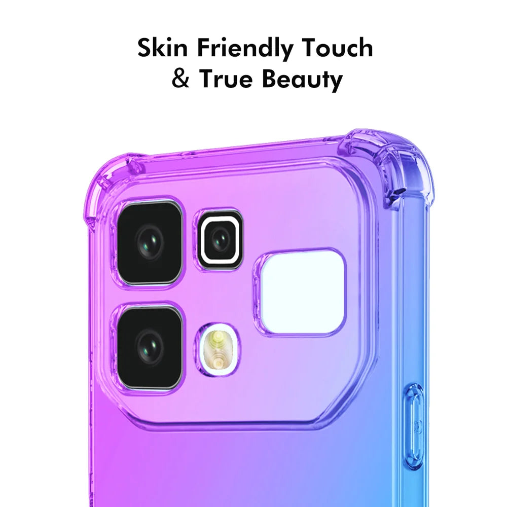 ENKAY for Infinix Note 60 5G / Infinix Note 60 Pro 5G TPU Case  Thickened Four Corner Drop-proof Phone Back Cover - Purple / Blue - 5