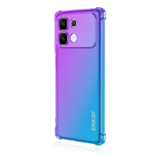 ENKAY for Infinix Note Edge 5G TPU Case  Thickened Four Corner Drop-proof Phone Back Cover - Purple / Blue - 1
