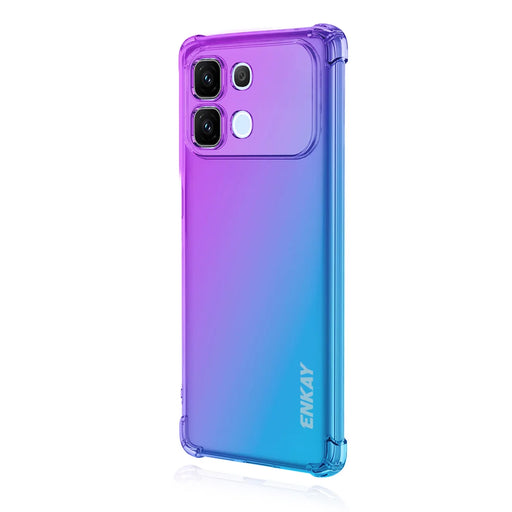 ENKAY for Infinix Note Edge 5G TPU Case  Thickened Four Corner Drop-proof Phone Back Cover - Purple / Blue - 1