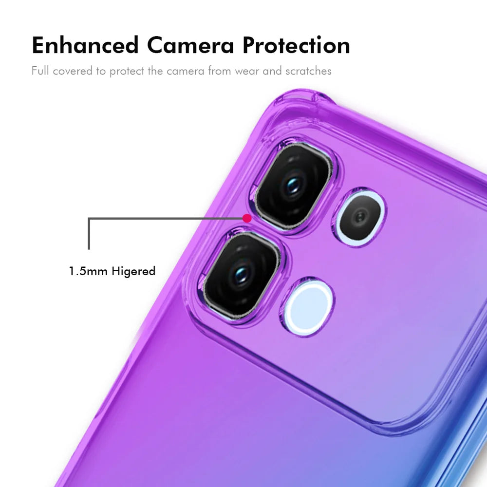 ENKAY for Infinix Note Edge 5G TPU Case  Thickened Four Corner Drop-proof Phone Back Cover - Purple / Blue - 4