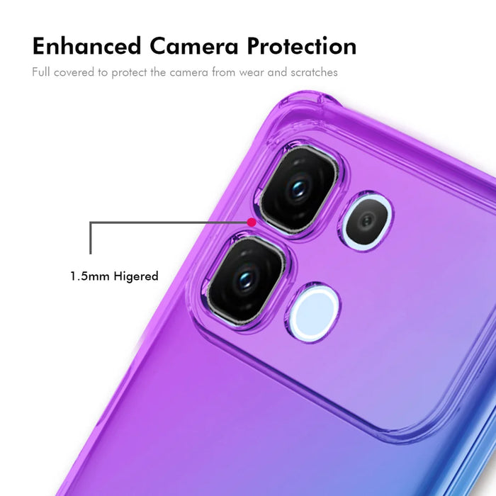 ENKAY for Infinix Note Edge 5G TPU Case  Thickened Four Corner Drop-proof Phone Back Cover - Purple / Blue - 4