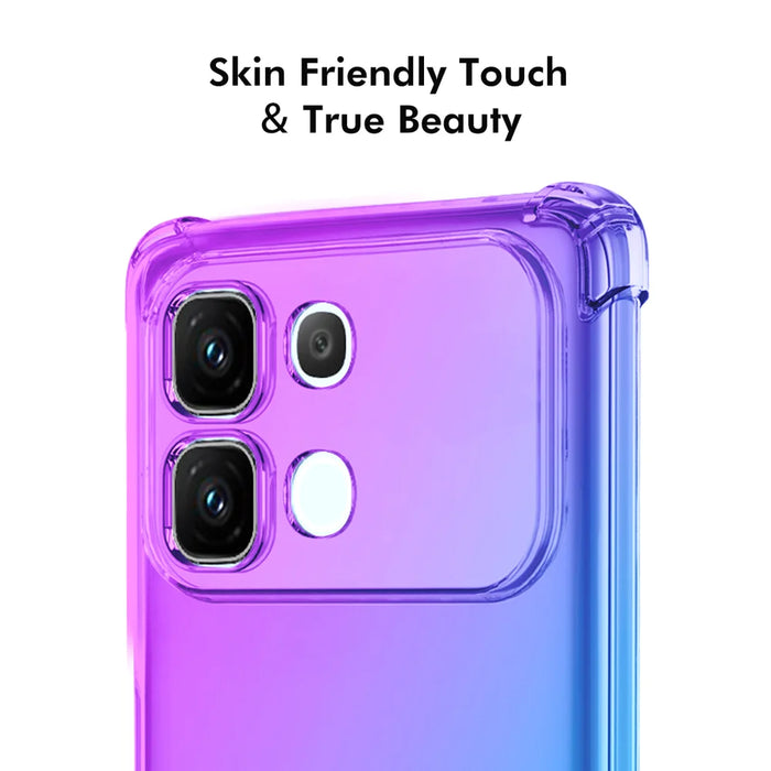 ENKAY for Infinix Note Edge 5G TPU Case  Thickened Four Corner Drop-proof Phone Back Cover - Purple / Blue - 5