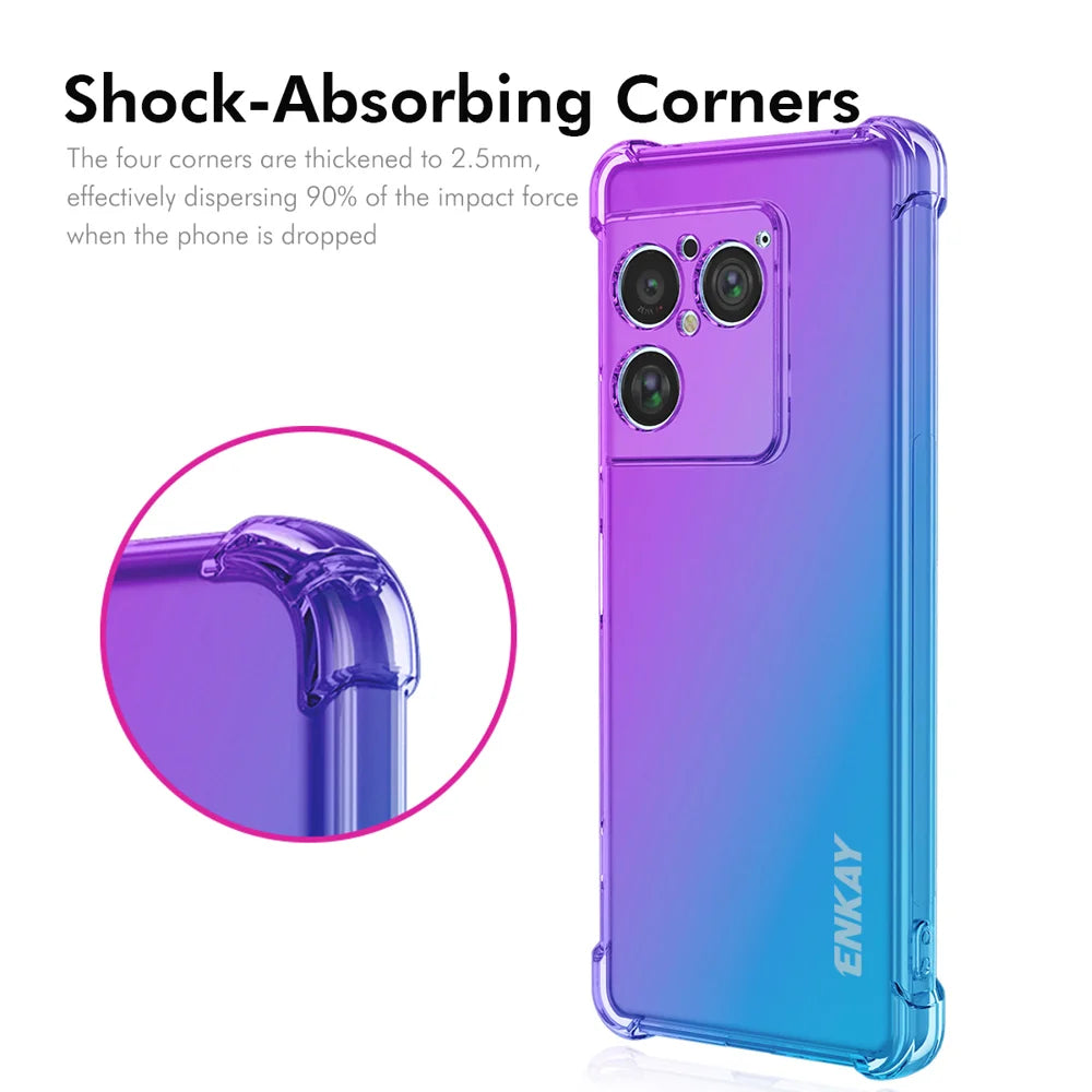 ENKAY for Sony Xperia 1 VIII TPU Case  Thickened Four Corner Drop-proof Phone Back Cover - Purple / Blue - 2