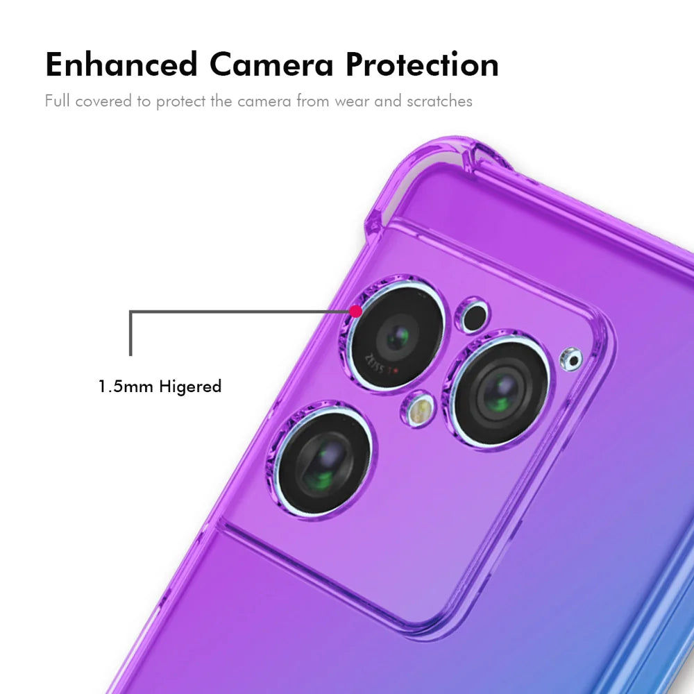 ENKAY for Sony Xperia 1 VIII TPU Case  Thickened Four Corner Drop-proof Phone Back Cover - Purple / Blue - 4