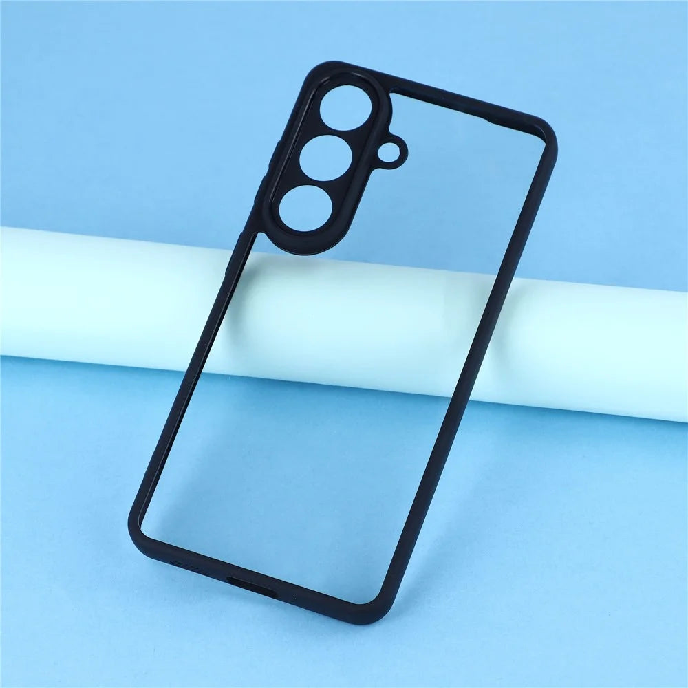 For Samsung Galaxy S26+ Phone Case TPU + Acrylic Clear Back Cover - Black - 5
