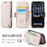 CASEME 053 for iPhone 18 Pro Max / 17 Pro Max Case Magnetic RFID Blocking Wallet Flip Leather Phone Cover - Champagne Gold - 2
