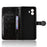 For TCL K70 5G Wallet Case Dot Pattern Imprint PU Leather Phone Cover with Wrist Strap - Black - 4