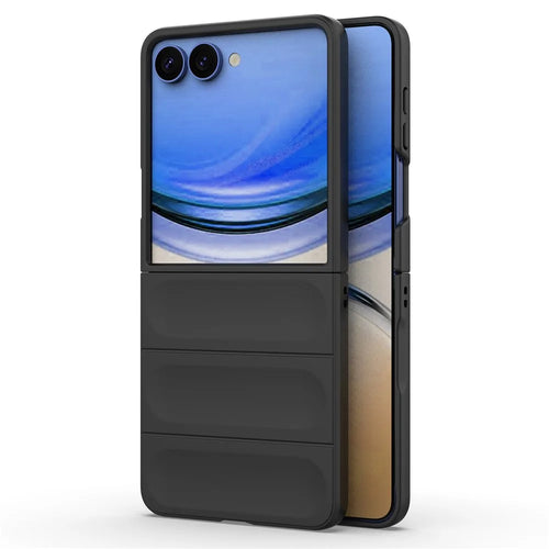 For Samsung Galaxy Z Flip8 Phone Case Anti-Drop Soft TPU Rugged Back Cover - Black - 1