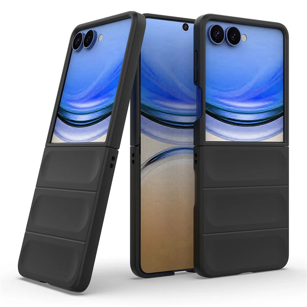 For Samsung Galaxy Z Flip8 Phone Case Anti-Drop Soft TPU Rugged Back Cover - Black - 2