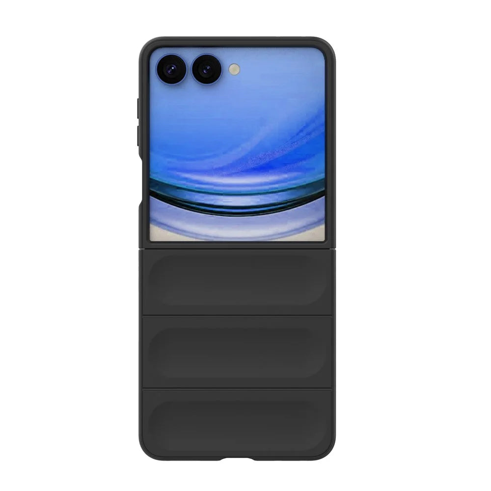 For Samsung Galaxy Z Flip8 Phone Case Anti-Drop Soft TPU Rugged Back Cover - Black - 5