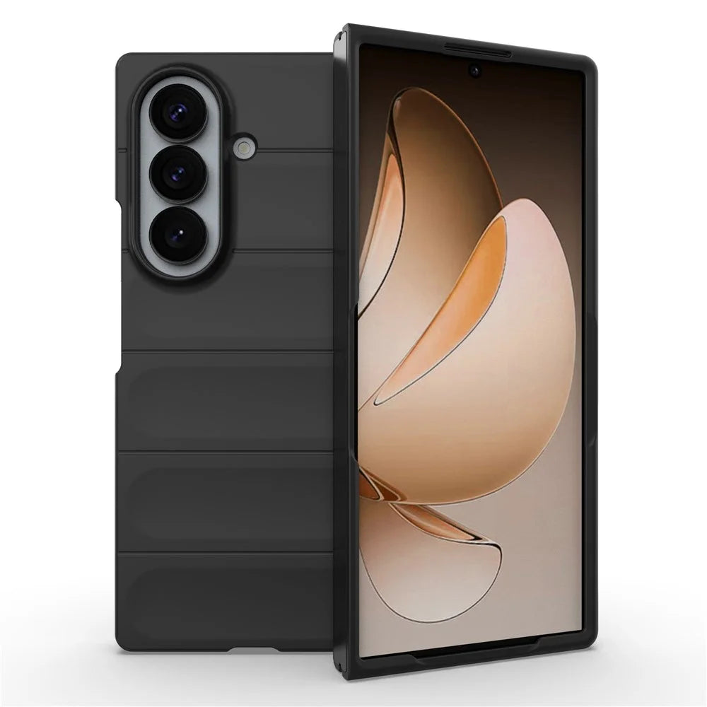 For Samsung Galaxy Z Fold8 Ultra Phone Case Anti-Drop Soft TPU Rugged Back Cover - Black - 4