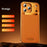 For iPhone 17 Pro Magnetic Case PU Leather + Metal Borderless Phone Cover with Aromatherapy Tablet - Orange - 2