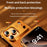 For iPhone 17 Pro Magnetic Case PU Leather + Metal Borderless Phone Cover with Aromatherapy Tablet - Orange - 5