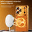 For iPhone 17 Pro Magnetic Case PU Leather + Metal Borderless Phone Cover with Aromatherapy Tablet - Orange - 6