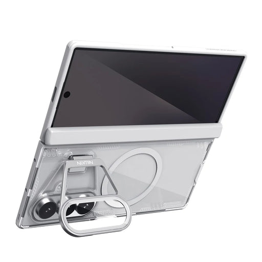 NILLKIN Iceblade CamProp For Samsung Galaxy Z Fold8 Ultra Magnetic Case Clear Lens Lid Kickstand PC TPU Phone Cover - Grey - 2