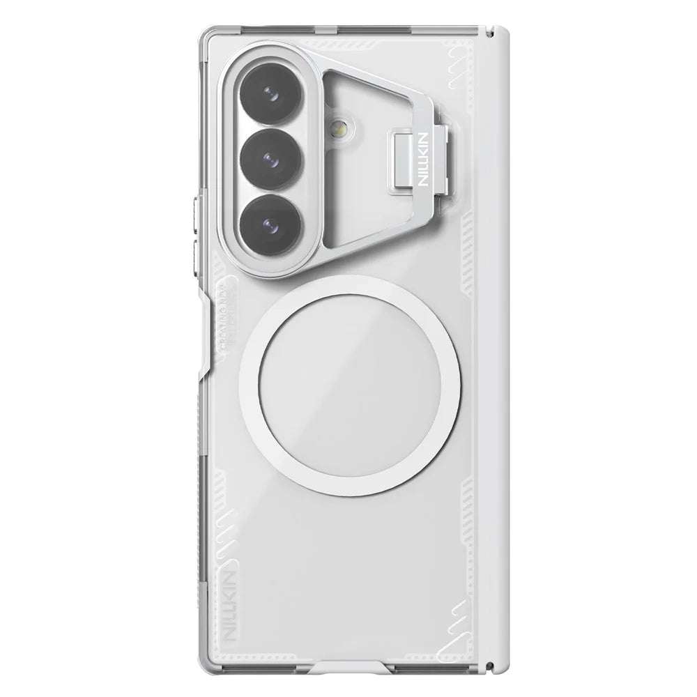 NILLKIN Iceblade CamProp For Samsung Galaxy Z Fold8 Ultra Magnetic Case Clear Lens Lid Kickstand PC TPU Phone Cover - Grey - 3