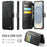 AUTSPACE for Samsung Galaxy S25+ / Galaxy S24+ A15 Case RFID Blocking Wallet Leather Magnetic Phone Cover - Black - 2