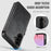 AUTSPACE for Samsung Galaxy A36 5G A15 Case RFID Blocking Wallet Leather Magnetic Phone Cover - Black - 3