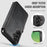 AUTSPACE for Samsung Galaxy A57 5G A15 Case RFID Blocking Wallet Leather Magnetic Phone Cover - Black - 3