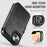 AUTSPACE for iPhone 14 A15 Case RFID Blocking Wallet Leather Magnetic Phone Cover - Black - 3
