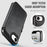AUTSPACE for iPhone 17e / iPhone 16e A15 Case RFID Blocking Wallet Leather Magnetic Phone Cover - Black - 3