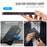 AUTSPACE for iPhone 17e / iPhone 16e A15 Case RFID Blocking Wallet Leather Magnetic Phone Cover - Black - 4