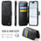 AUTSPACE for iPhone Air A15 Case RFID Blocking Wallet Leather Magnetic Phone Cover - Black - 2