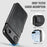 AUTSPACE for iPhone Air A15 Case RFID Blocking Wallet Leather Magnetic Phone Cover - Black - 3