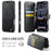 AUTSPACE for iPhone 17 Pro A15 Case RFID Blocking Wallet Leather Magnetic Phone Cover - Black - 2