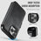 AUTSPACE for iPhone 14 Pro Max A15 Case RFID Blocking Wallet Leather Magnetic Phone Cover - Black - 3